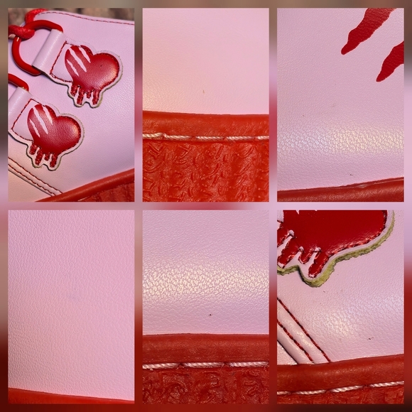 Pink and Red Platform Shoes with Cartoon Design - Picture 10 of 12